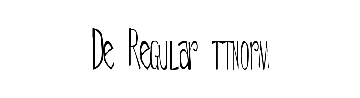 De Regular ttnorm Font