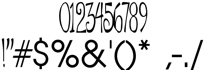 De Regular ttnorm Font OTHER CHARS
