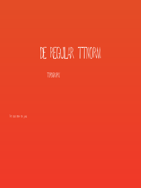 De Regular ttnorm Poster