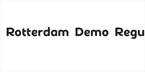 De Rotterdam Demo Regular Logo