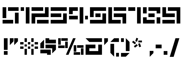 De Stencil NF Font OTHER CHARS