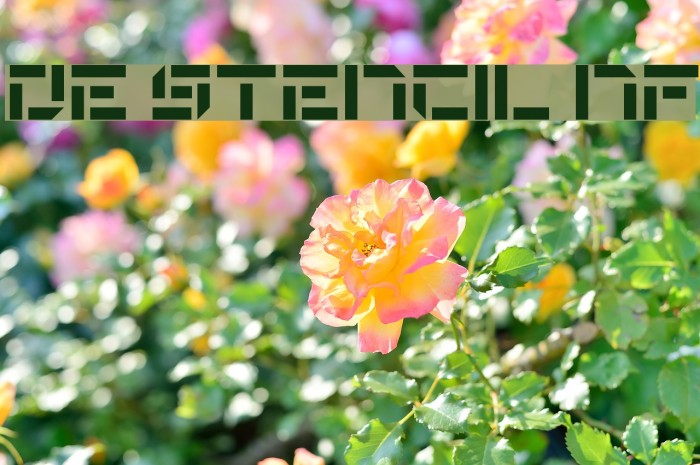 De Stencil NF Font examples