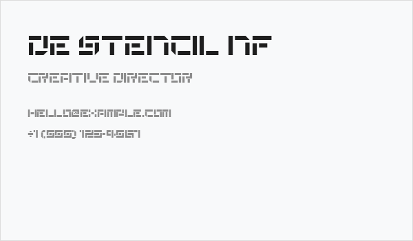 De Stencil NF Business Card