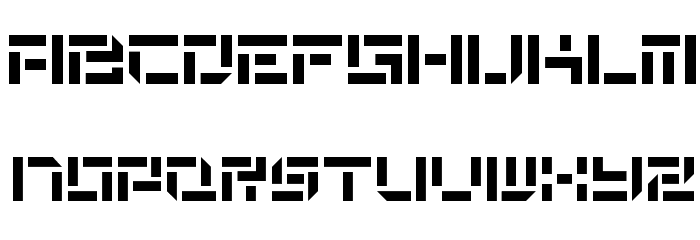 De Stencil NF Font LOWERCASE
