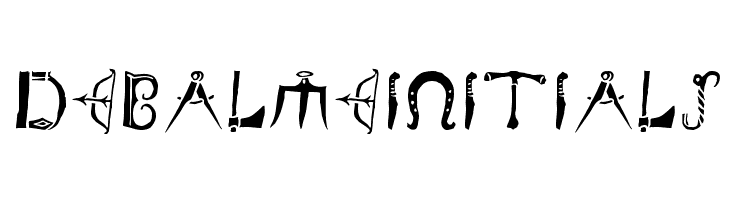 DeBalmeInitials  Free Fonts Download