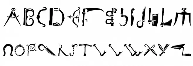 DeBalmeInitials Caratteri MAIUSCOLE