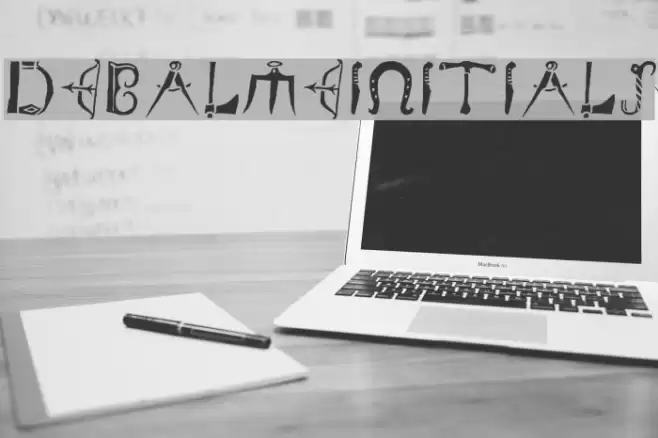 DeBalmeInitials Font examples