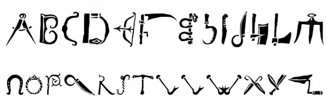 DeBalmeInitials Caratteri MINUSCOLO