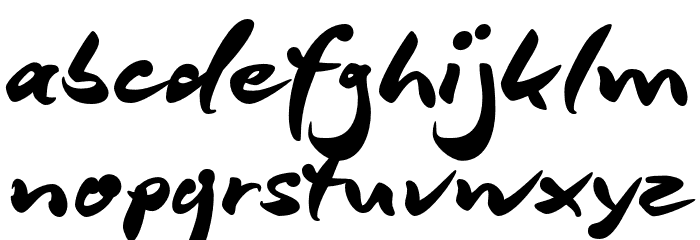DeBorstelBrushReduced Font LOWERCASE