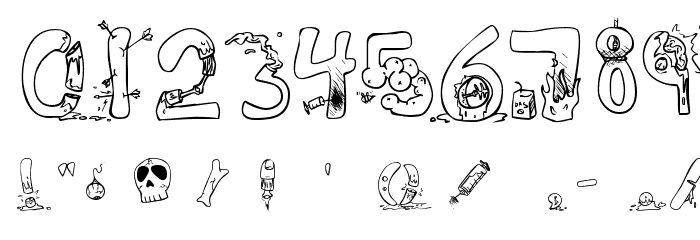 DeCAPitated Medium Font OTHER CHARS