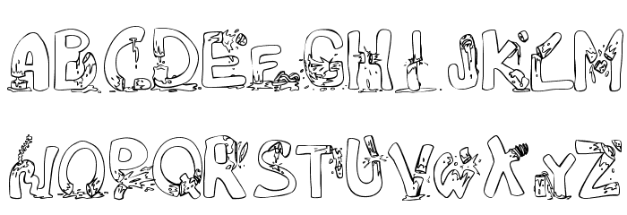 DeCAPitated Medium Font LOWERCASE