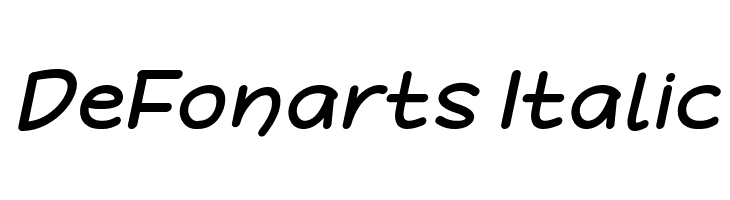 DeFonarts Italic  フリーフォントのダウンロード