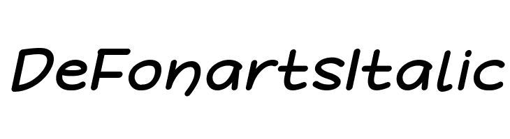 DeFonarts Italic  नि: शुल्क फ़ॉन्ट्स डाउनलोड