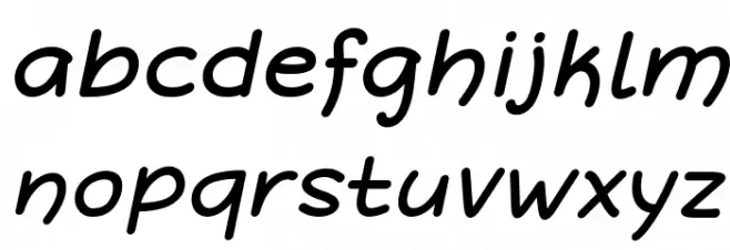 DeFonarts Italic Font LOWERCASE