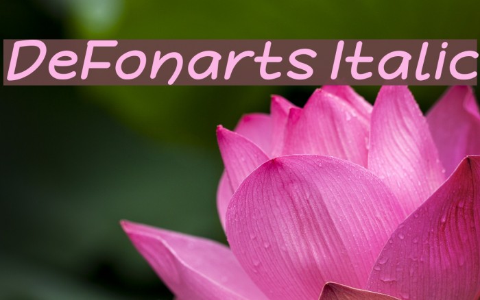 DeFonarts Italic Font examples
