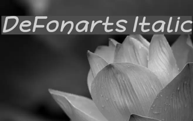 DeFonarts Italic Font examples