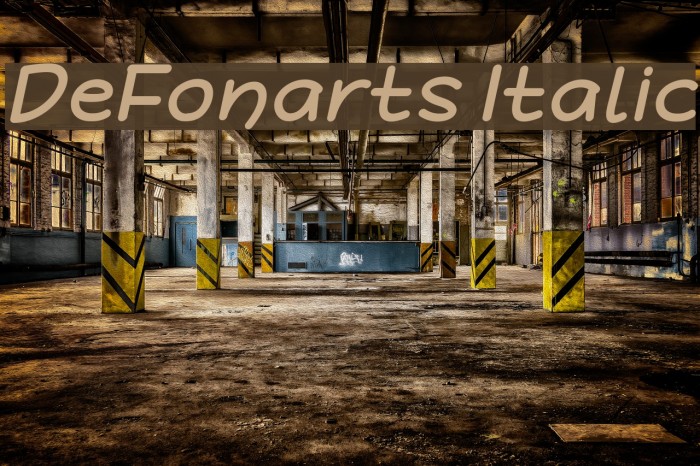 DeFonarts Italic Font examples