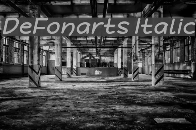 DeFonarts Italic Font examples