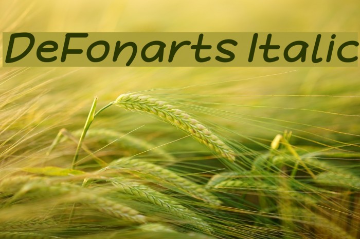 DeFonarts Italic Font examples