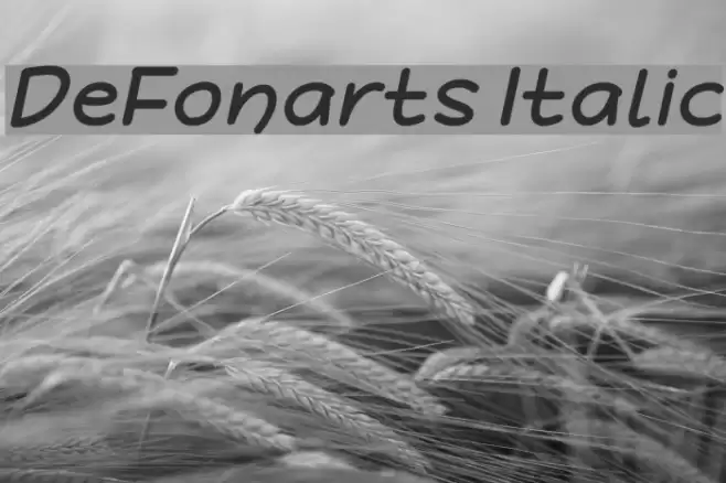 DeFonarts Italic Font examples