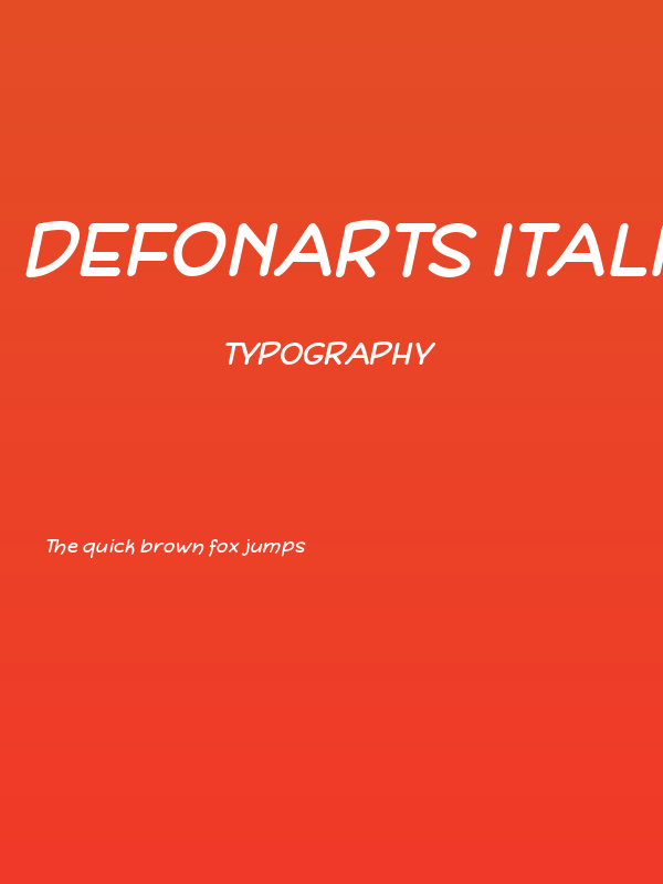 DeFonarts Italic Poster