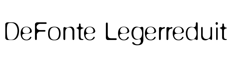 DeFonte-Legerreduit Font