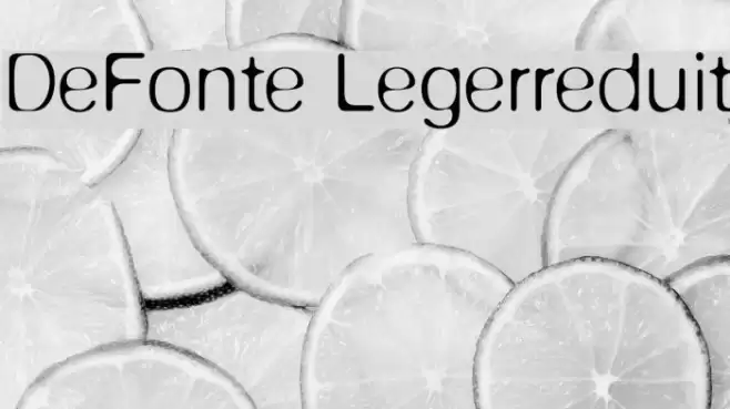 DeFonte-Legerreduit Font examples