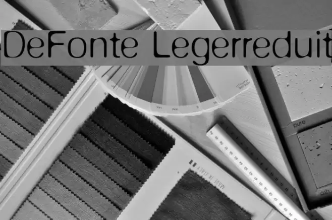 DeFonte-Legerreduit Font examples