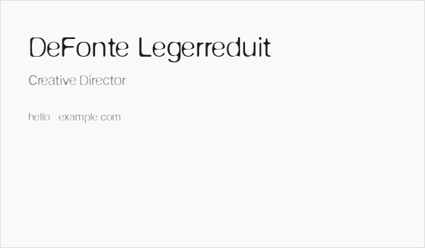 DeFonte-Legerreduit Business Card
