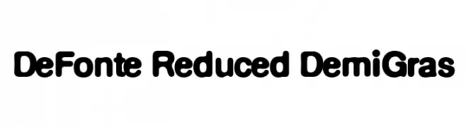 DeFonte Reduced DemiGras  Frei Schriftart Herunterladen