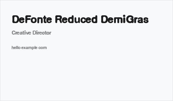 DeFonte Reduced DemiGras Business Card