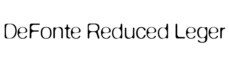 DeFonte Reduced Leger  免费字体下载