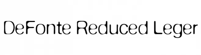 DeFonte Reduced Leger  Frei Schriftart Herunterladen
