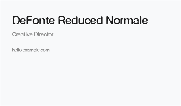 DeFonte Reduced Normale Business Card