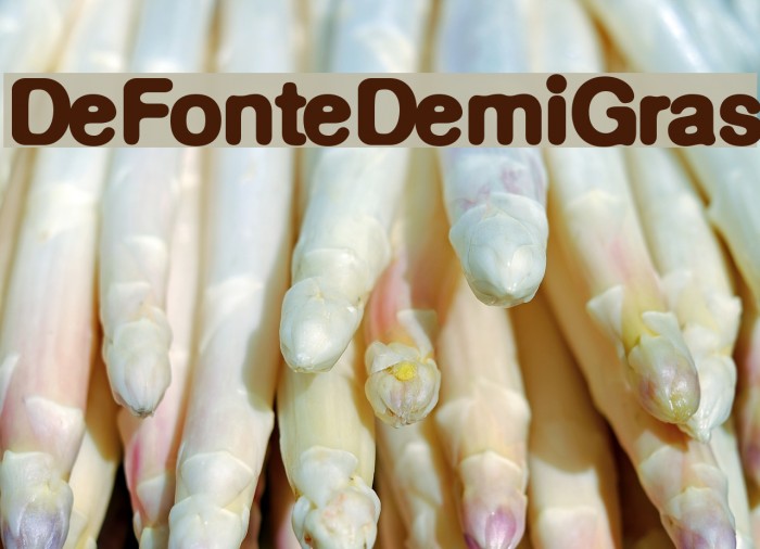 DeFonteDemiGras Font examples