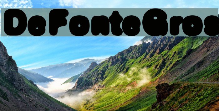 DeFonteGros Font examples