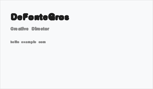 DeFonteGros Business Card