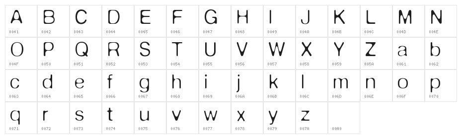 DeFonteLeger Character Map