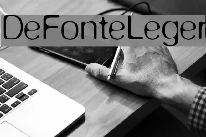 DeFonteLeger फ़ॉन्ट examples