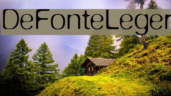 DeFonteLeger Font examples