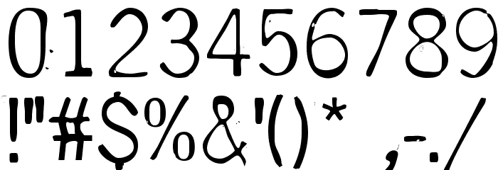 DeGenerate Font OTHER CHARS