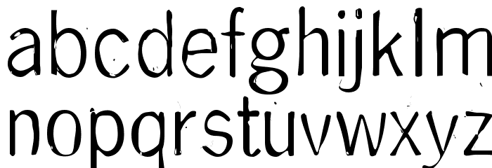DeGenerate Font LOWERCASE