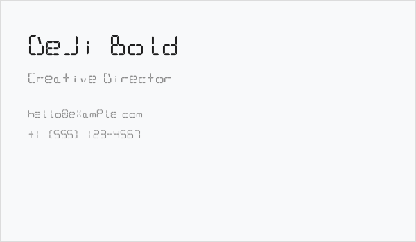 DeJi Bold Business Card