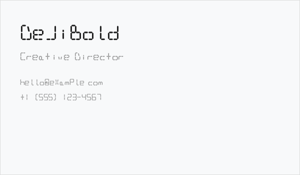 DeJiBold Business Card