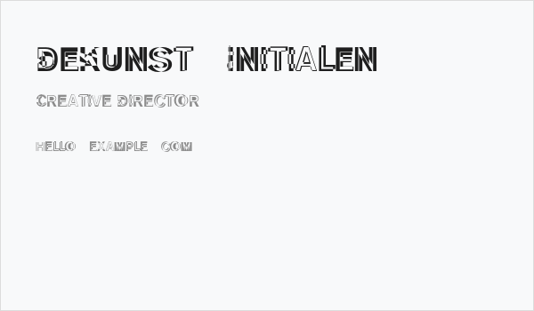 DeKunst-Initialen Business Card