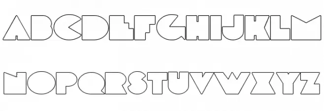DeLarge Outline Font Litere mari