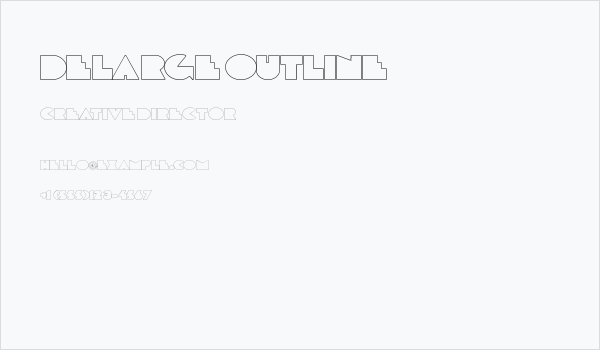 DeLarge Outline Business Card