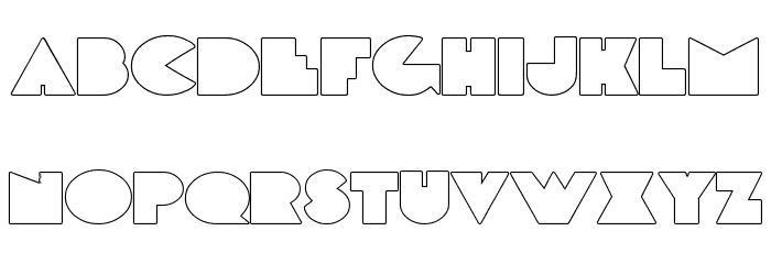 DeLarge Outline Font LOWERCASE