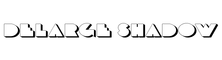 DeLarge Shadow  font caratteri gratis