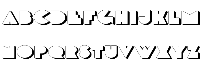 DeLarge Shadow Font LOWERCASE